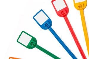 7/8" X 5/8" Mini-Markers Write-On Flag Cable Tie Markers